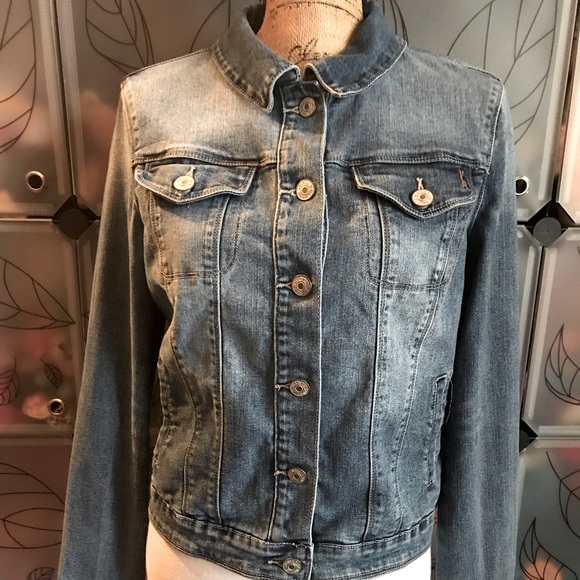 Vintage American Blues Women’s Denim Distressed Long Sleeve Jacket - Picture 1 of 7